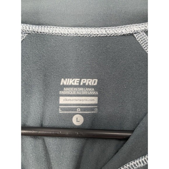 Nike Pro Zip‎ Up Sweatshirt Running Active Sport Womens Size Large Gray - Picture 4 of 6